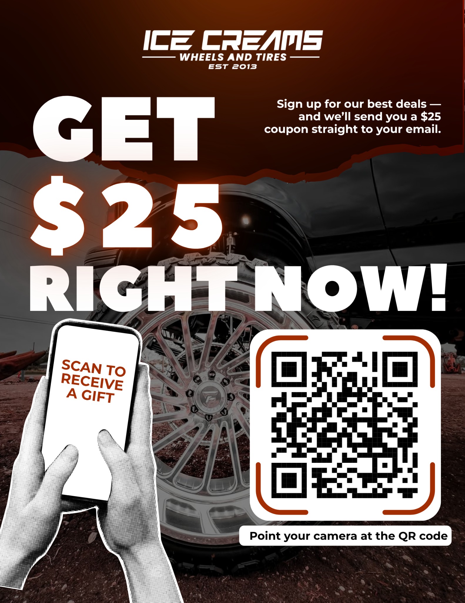 Ice Creams in-store QR creative
